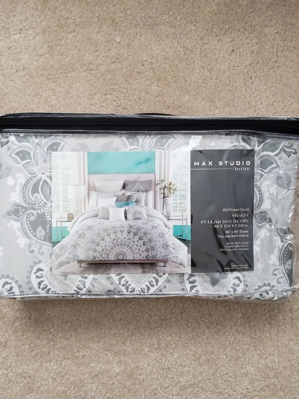 NEW Max Studio Shalia Full / Queen duvet and shams bedding set boho home